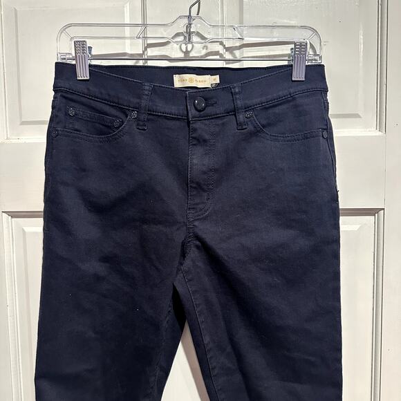 Tory Burch Navy Skinny Jeans Size 26 Stretch Denim - Picture 5 of 7